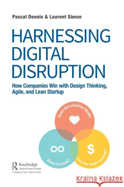 Harnessing Digital Disruption: How Companies Win with Design Thinking, Agile, and Lean Startup Pascal Dennis Laurent Simon 9780367201555 Productivity Press - książka