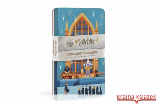 Harry Potter: Exploring Hogwarts Sewn Notebook Collection (Set of 3) Insight Editions 9781647220839 Insights - książka