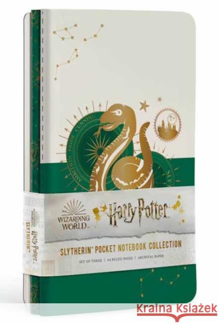 Harry Potter: Slytherin Constellation Sewn Pocket Notebook Collection (Set of 3) Insight Editions 9781647220914 Insights - książka