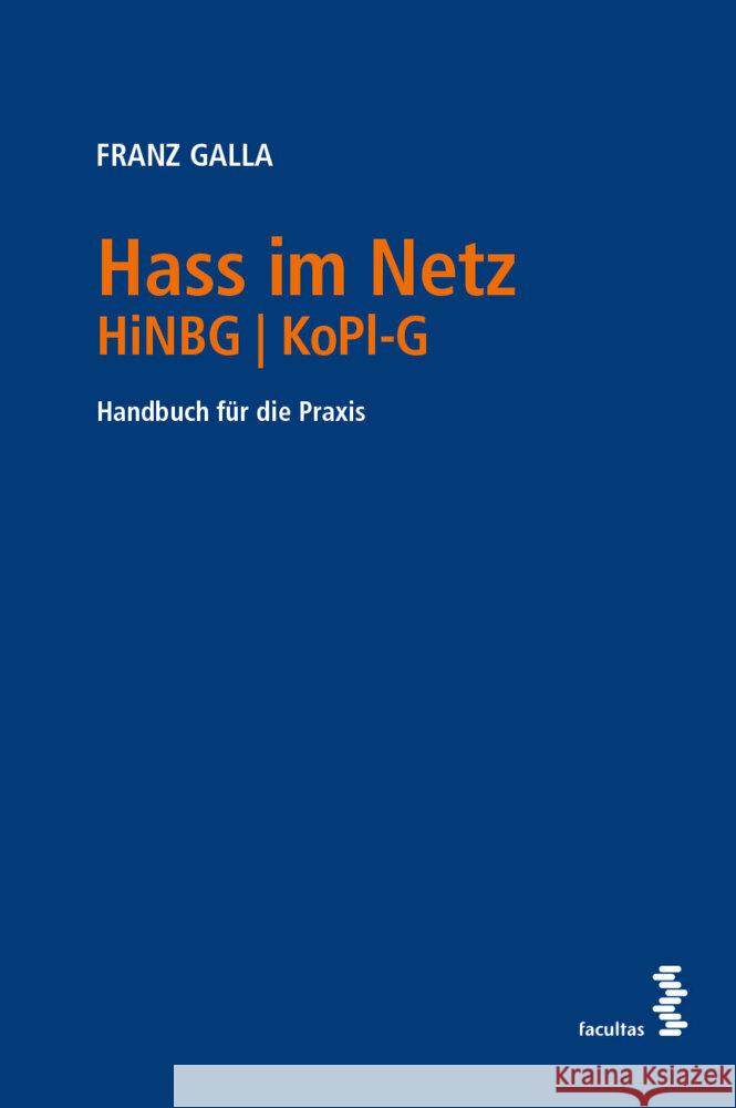 Hass im Netz HiNBG   KoPl-G Galla, Franz 9783708921228 Facultas - książka
