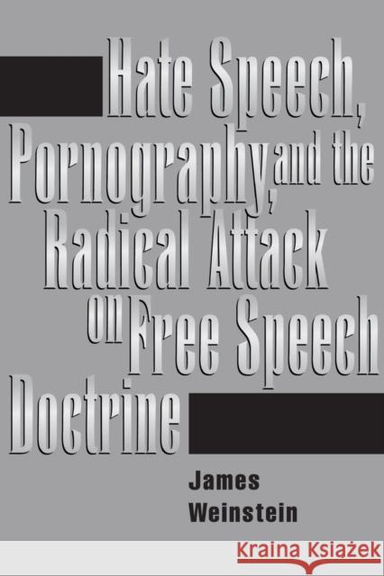 Hate Speech, Pornography, and Radical Attacks on Free Speech Doctrine Weinstein, James 9780813327099 Westview Press - książka