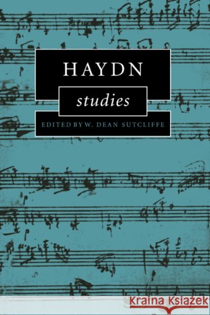Haydn Studies W. Dean Sutcliffe 9780521580526 Cambridge University Press - książka