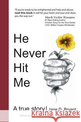 He Never Hit Me: A True Story Jane Bryant Joel Brandley Joel P. Brandley 9780976988007 Enlightened Pursuit - książka