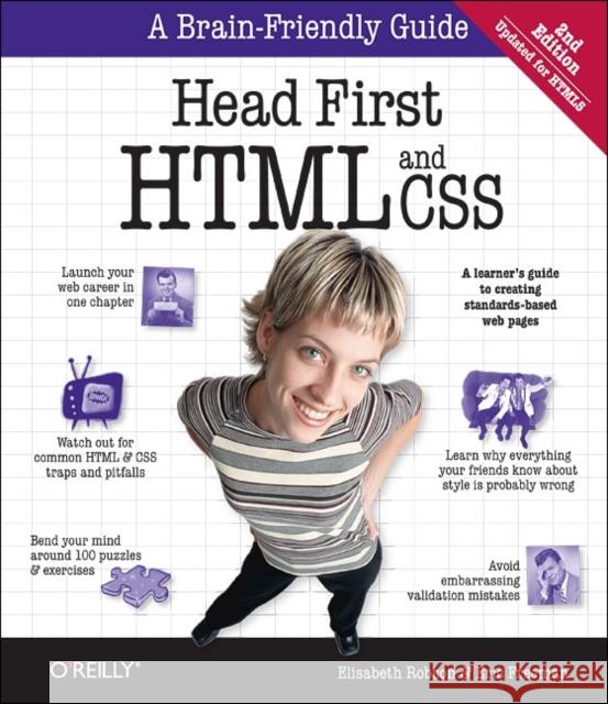 Head First HTML and CSS: OREILLY AND ASSOCIATE Elisabeth Robson 9780596159900 O'Reilly Media - książka