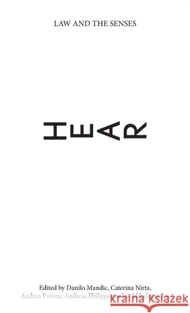 Hear Danilo Mandic Caterina Nirta Andrea Pavoni 9781914386367 University of Westminster Press - książka