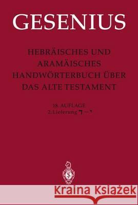 Hebräisches Und Aramäisches Handwörterbuch Über Das Alte Testament: 2.Lieferung י - ד Donner, Herbert 9783540580485 Springer - książka