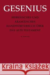 Hebräisches Und Aramäisches Handwörterbuch Über Das Alte Testament: Gesamtausgabe Gesenius, Wilhelm 9783642256806 Springer - książka