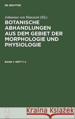 Heft 1-4 Johannes Von Hanstein, No Contributor 9783112446638 De Gruyter - książka