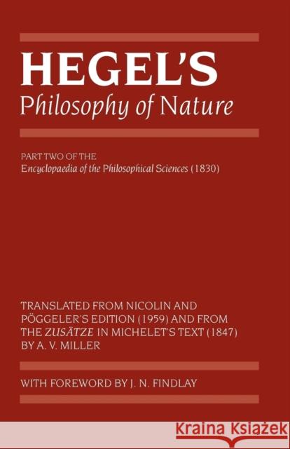 Hegel's Philosophy of Nature: Encyclopaedia of the Philosophical Sciences (1830), Part II Miller, A. V. 9780199272679  - książka