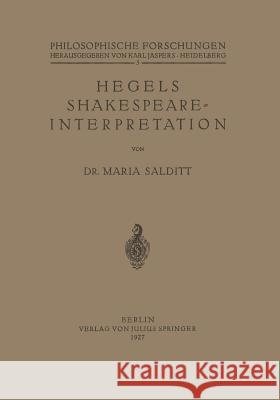 Hegels Shakespeare- Interpretation Maria Salditt 9783642472732 Springer - książka