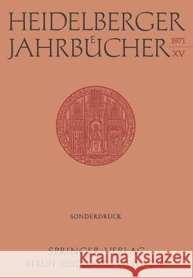 Heidelberger Jahrbücher  9783540055372 Springer - książka