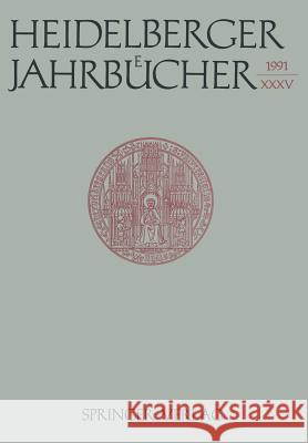 Heidelberger Jahrbücher  9783540543619 Not Avail - książka