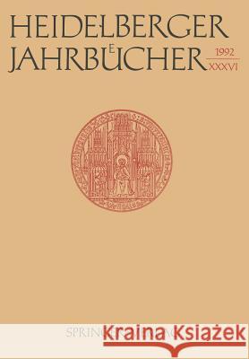 Heidelberger Jahrbücher  9783540547983 Not Avail - książka