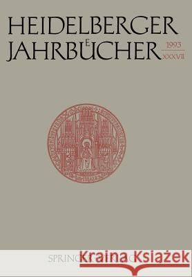 Heidelberger Jahrbücher  9783540571315 Not Avail - książka