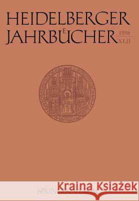 Heidelberger Jahrbücher Springer-Verlag 9783540652137 Springer - książka