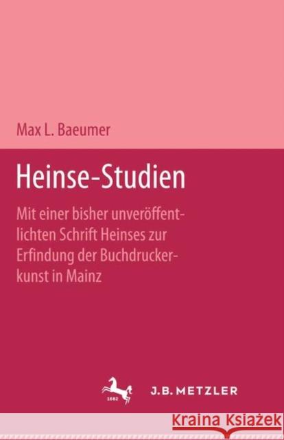 Heinse-Studien Max L. Baeumer 9783476992109 J.B. Metzler - książka