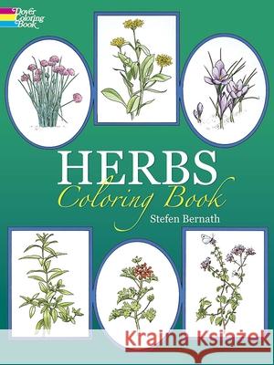 Herbs Coloring Book Stefen Bernath 9780486234991 Dover Publications - książka