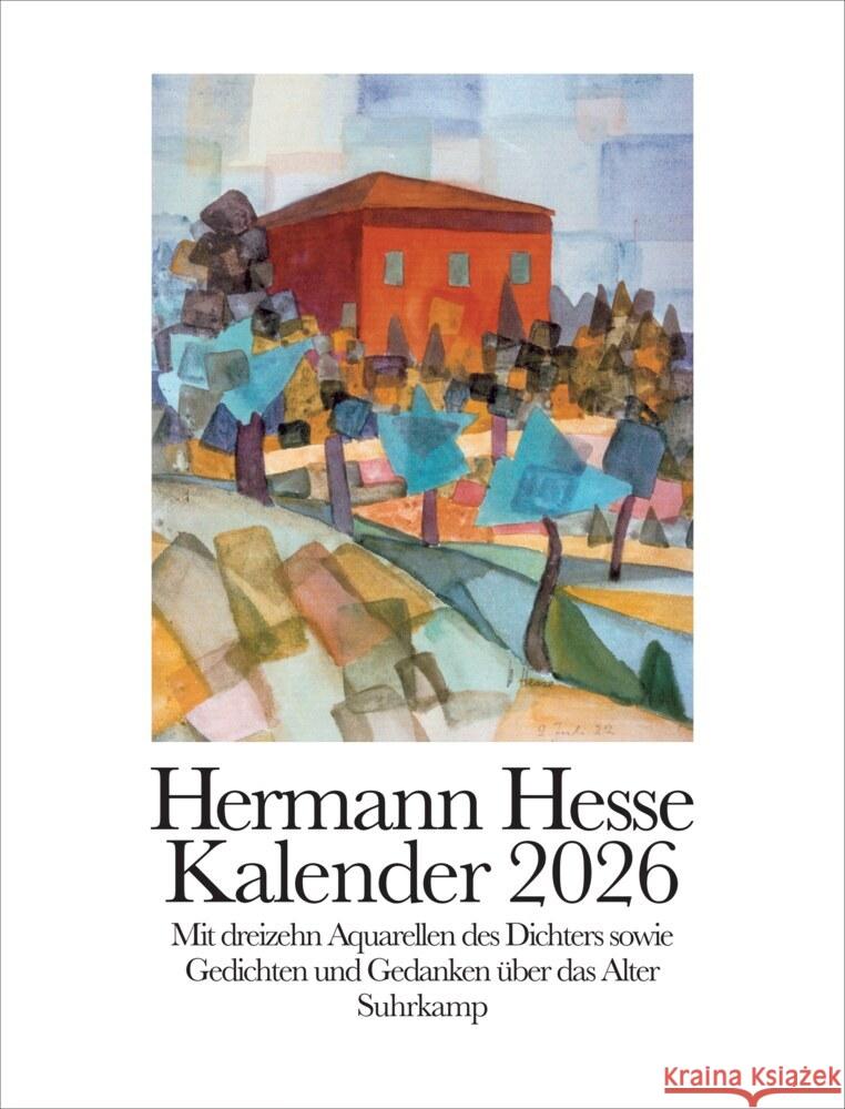 Hermann Hesse Kalender 2026 Hesse, Hermann 9783518432280 Suhrkamp - książka
