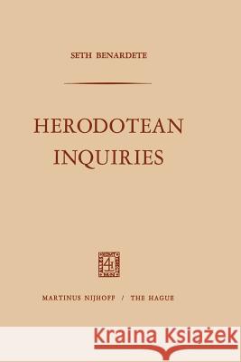 Herodotean Inquiries S. Benardete 9789024700158 Springer - książka