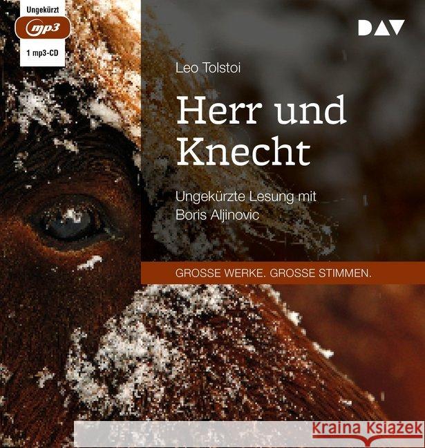 Herr und Knecht, 1 Audio-CD, MP3 : Ungekürzte Lesung mit Boris Aljinovic (1 mp3-CD), Lesung Tolstoi, Leo N. 9783742413857 Der Audio Verlag, DAV - książka