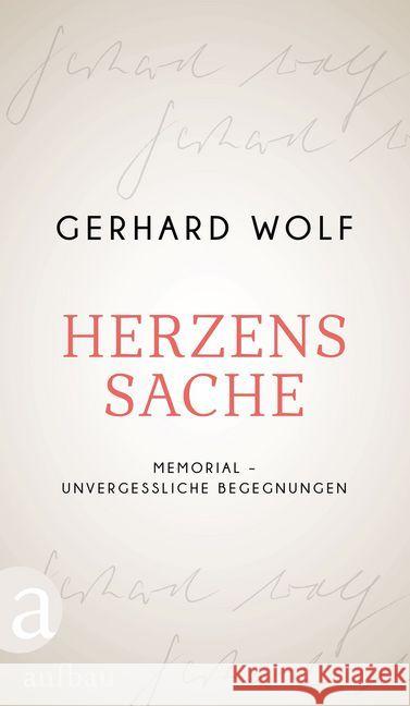 Herzenssache Wolf, Gerhard 9783351038397 Aufbau-Verlag - książka