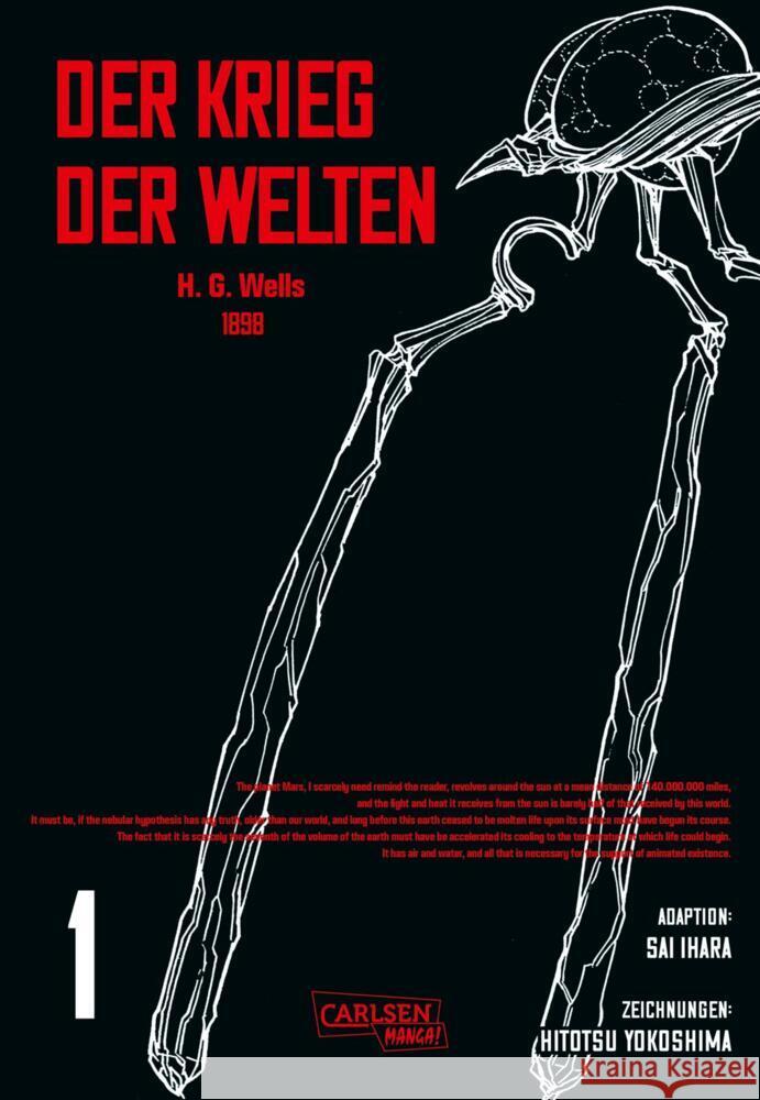 H.G. Wells - Der Krieg der Welten  1. Bd.1 Wells, H. G., Ihara, Sai, Yokoshima, Hitotsu 9783551771544 Carlsen Manga - książka