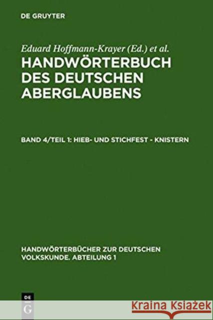 Hieb- und stichfest - knistern, 2 Teile  9783110065923 De Gruyter - książka