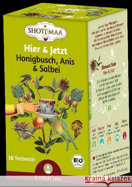 Hier & Jetzt - Erde, Tee-Aufgussbeutel : Von der Erde getragen - Honigbusch, Anis & Salbei  8717853494710 Hari Tea - książka