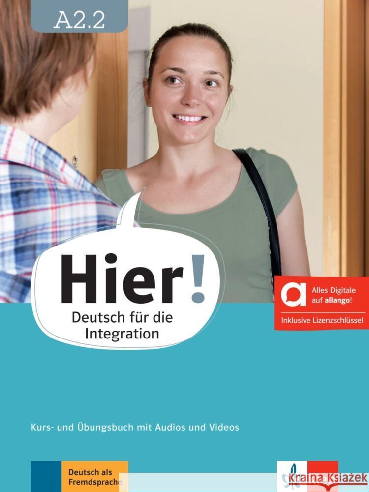 Hier! A2.2 - Hybride Ausgabe allango, m. 1 Beilage  9783126730037 Klett Sprachen - książka