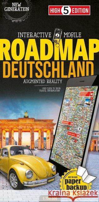 High 5 Edition Interactive Mobile Roadmap Deutschland. Germany : Strassenkarte Deutschland 1:700 000. New Generation  9783906908069 High 5 Edition - książka