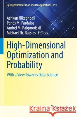 High-Dimensional Optimization and Probability  9783031008344 Springer International Publishing - książka