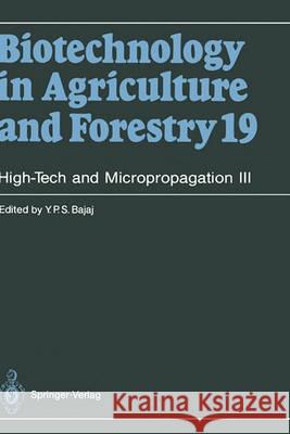 High-Tech and Micropropagation III  9783540536604 Springer - książka