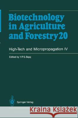 High-Tech and Micropropagation IV  9783642081057 Springer - książka