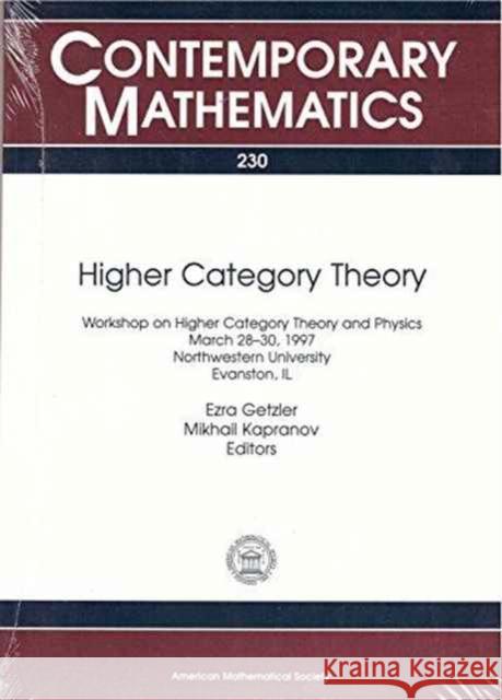 Higher Category Theory  9780821810569 AMERICAN MATHEMATICAL SOCIETY - książka