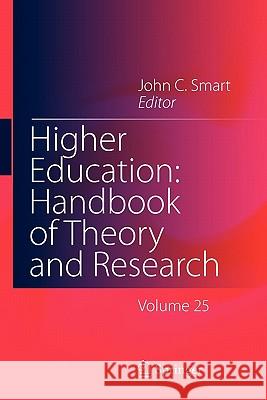 Higher Education: Handbook of Theory and Research: Volume 25 John C. Smart 9789400704220 Springer - książka