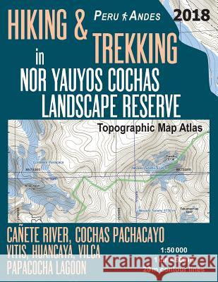 Hiking & Trekking in Nor Yauyos Cochas Landscape Reserve Peru Andes Topographic Map Atlas Cañete River, Cochas Pachacayo, Vitis, Huancaya, Vilca, Papa Mazitto, Sergio 9781985813069 Createspace Independent Publishing Platform - książka
