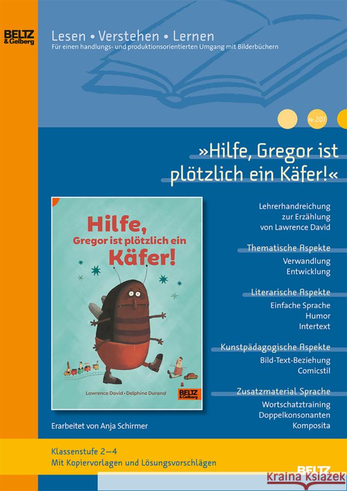 »Hilfe, Gregor ist plötzlich ein Käfer!« im Unterricht Schirmer, Anja 9783407720122 Beltz - książka