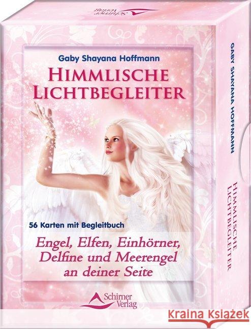 Himmlische Lichtbegleiter, Meditationskarten m. Begleitbuch : Engel, Elfen, Einhörner, Delfine und Meerengel an deiner Seite Hoffmann, Gaby Sh. 9783843490450 Schirner - książka