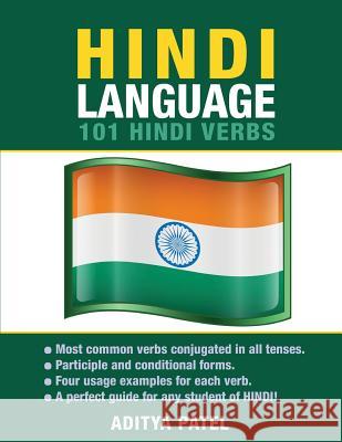 Hindi Language: 101 Hindi Verbs Aditya Patel 9781619494015 Preceptor Language Guides - książka