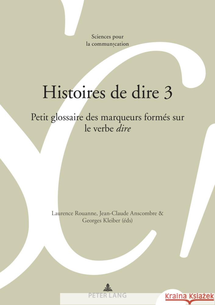 Histoires de dire 3  9783034345941 Peter Lang - książka