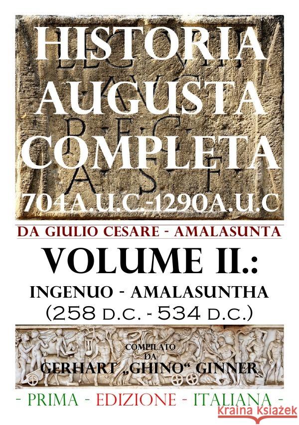 HISTORIA AUGUSTA COMPLETA Volume II. ginner, gerhart 9783737591157 epubli - książka
