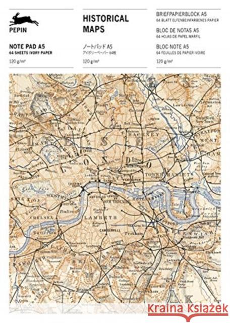 Historical Maps: Writing Paper & Note Pad A5 Pepin Van Roojen 9789460093357 Pepin Press - książka