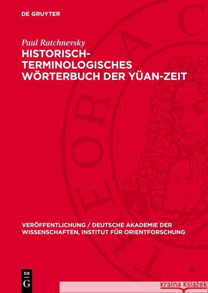 Historisch-terminologisches Wörterbuch der Yüan-Zeit: Medizinwesen Paul Ratchnevsky 9783112758625 De Gruyter (JL) - książka