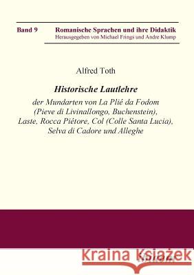 Historische Lautlehre der Mundarten von La Pli� da Fodom (Pieve di Livinallongo, Buchenstein) und Col (Colle Santa Lucia), Provincia di Belluno unter Ber�cksichtigung der Mundarten von Laste, Rocca Pi Alfred Toth, Michael Frings, Andre Klump 9783898217675 Ibidem Press - książka