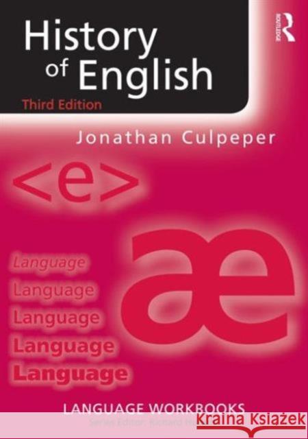 History of English Jonathan Culpeper 9781138891753 Taylor & Francis - książka