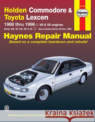 HOLDEN COMMODORE & TOYOTA LEXCEN (88 - 96)  9781563926334 HAYNES MANUALS INC - książka
