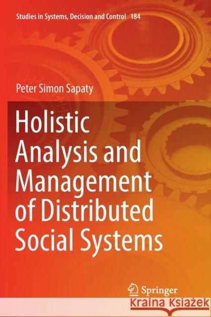 Holistic Analysis and Management of Distributed Social Systems Peter Simon Sapaty 9783030131975 Springer - książka