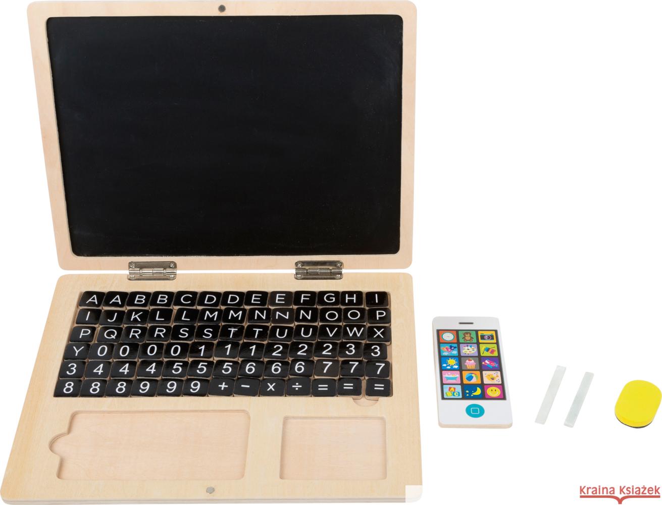 Holz-Laptop mit Magnet-Tafel small foot 4020972111937 Legler - książka