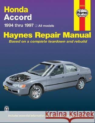 Honda Accord 1994-1997 Haynes Manuals                           Jay Storer 9781563923234 Haynes Publications - książka