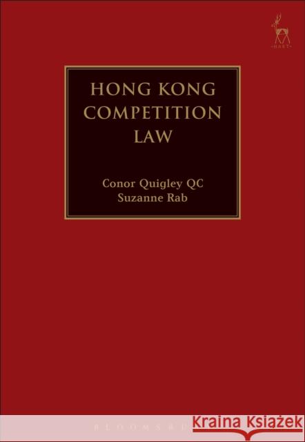 Hong Kong Competition Law Conor Quigley Suzanne Rab 9781509906420 Hart Publishing - książka